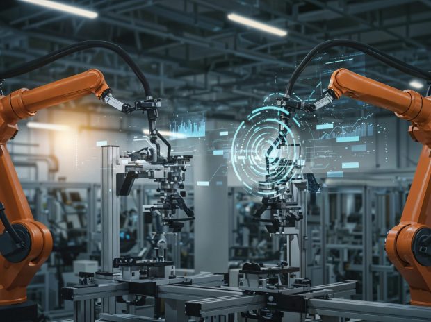 robotic-arms-modern-factory-setting